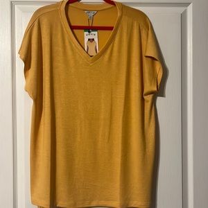 ORVIS.  woman’s tunic. V-neck. Gold. XXL
NEW